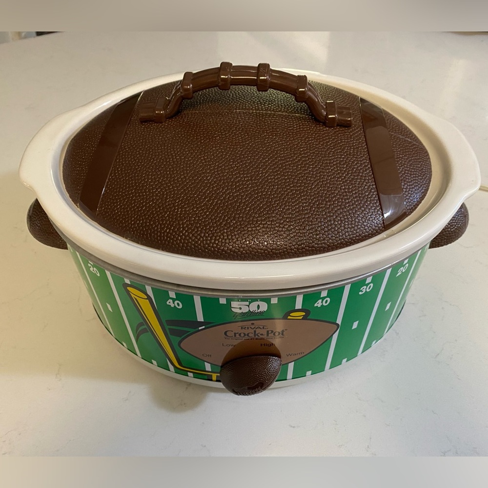 Rival the 50 yard line football crockpot great for parties and cookouts